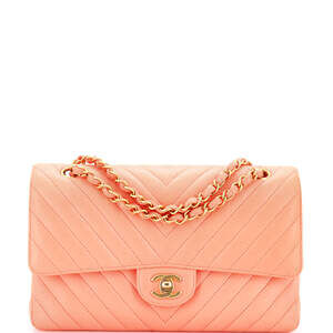 Chanel Medium Classic Double Flap Bag Chevron Lambskin